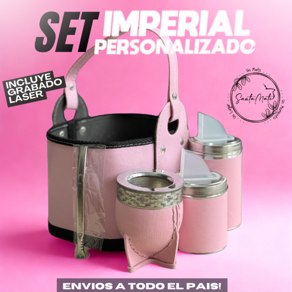 Producto - SET MATERO IMPERIAL ROSA