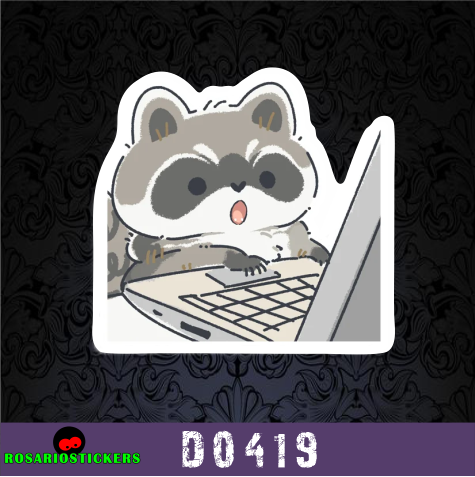 Producto - D0419 - Mapache con computadora