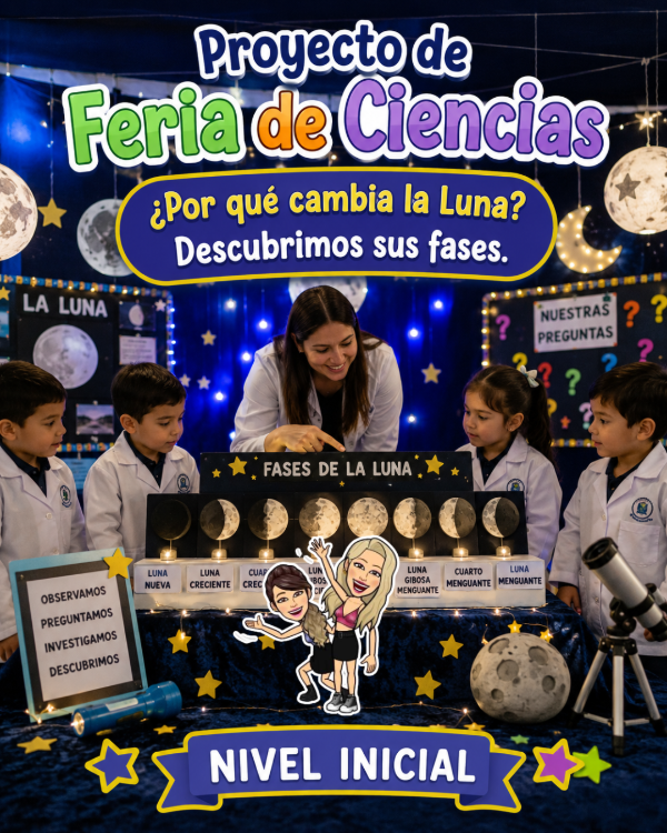 Producto - Proy de Feria de Ciencias. Por qué cambia la Luna. Descubrimos sus fases