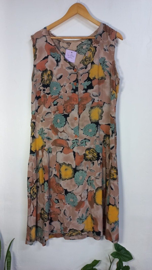 Producto - VESTIDO MARRON FLORES