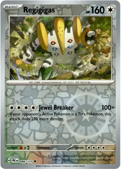 Producto - Regigigas - 086/131 - Prismatic Evolutions - Reverse Holo