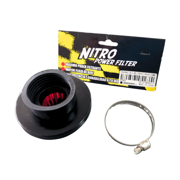 Producto - MOT- FILTRO DE AIRE CONICO NEGRO 42MM