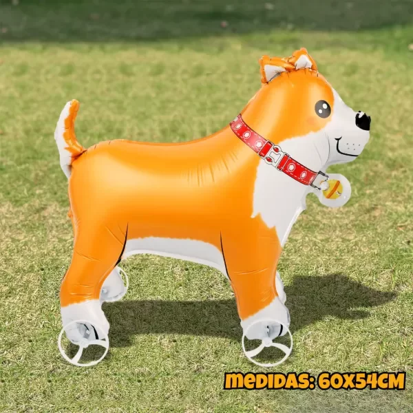 Producto - Globo Metalizado con Ruedas 24" Perro Naranja