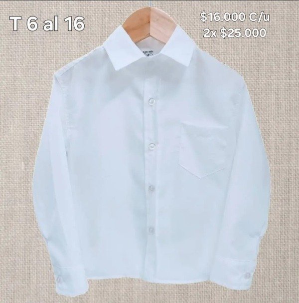 Producto - CAMISAS BLANCAS LISAS ESCOLAR