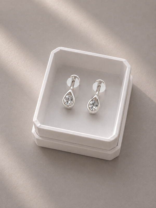 Producto - Aros gotitas cubic Plata 925