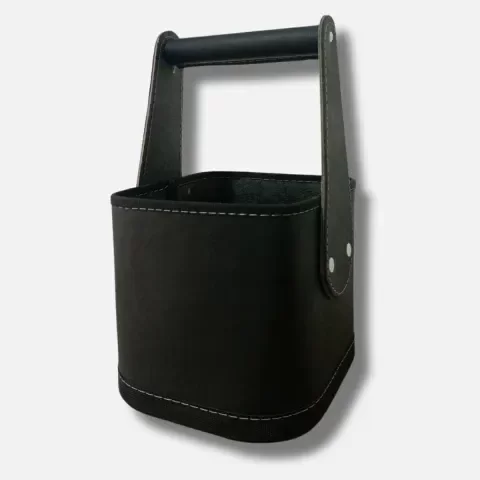 Producto - Canasta matera eco cuero agarre rigido o flexible