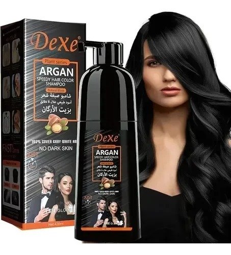 Producto - SHAMPO TINTE INSTANTANEO CABELLO NEGRO Y ACEITE DE ARGAN