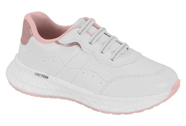 Producto - ZAPATILLA MOLEKINHA BLANCO/ROSADO CORDON ELASTICO