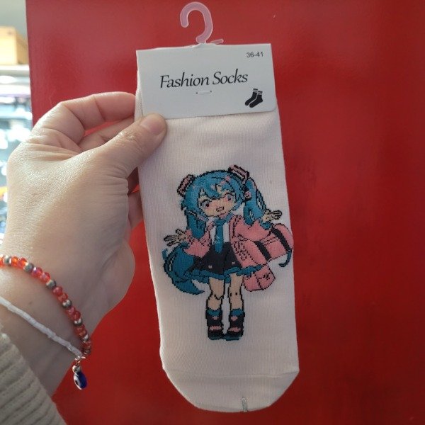 Producto - SOQUETE ADULTO HATSUNE MIKU MALVA PASTEL