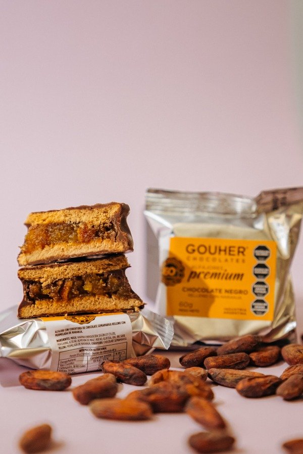 Producto - Alfajor de chocolate negro relleno con mermelada de naranja