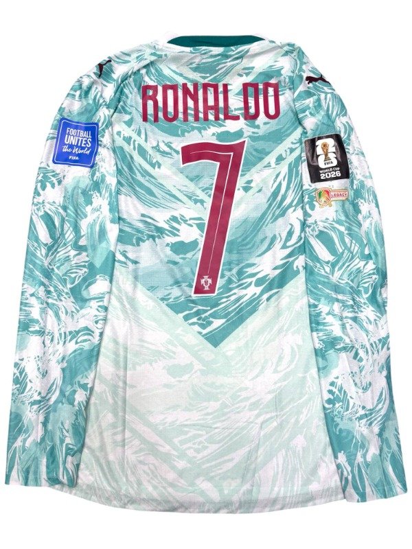 Producto - Portugal visitante 2026 Version Jugador Manga larga - 7 Ronaldo vs Croacia - 1