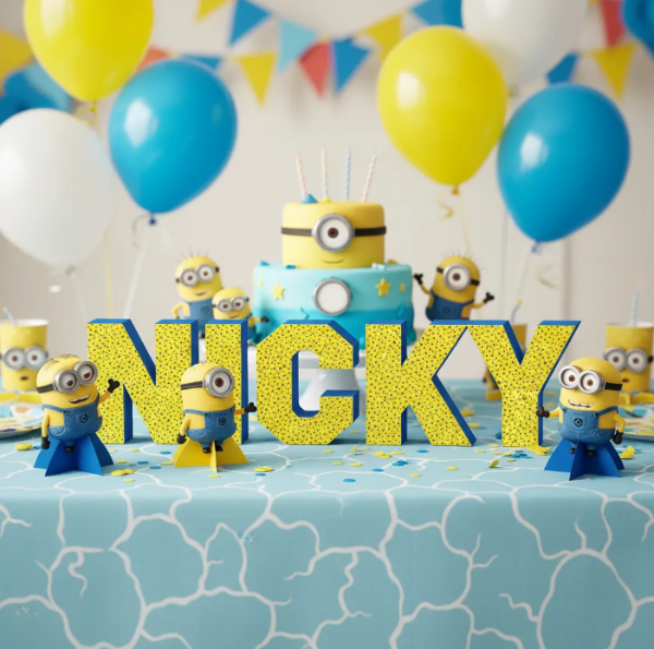 Producto - Kit Imprimible Letras 3D Editables Minions