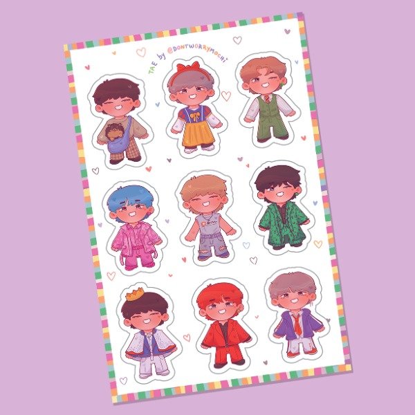 Producto - Plancha de Stickers VINILO - Taes!