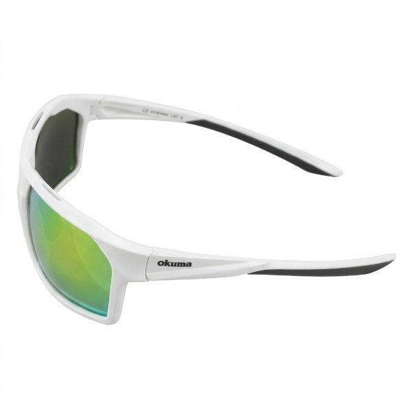 Producto - Anteojo Okuma Verde o Gris Mirror-B Espejados Polarizados UV400 Marco Blanco - 13