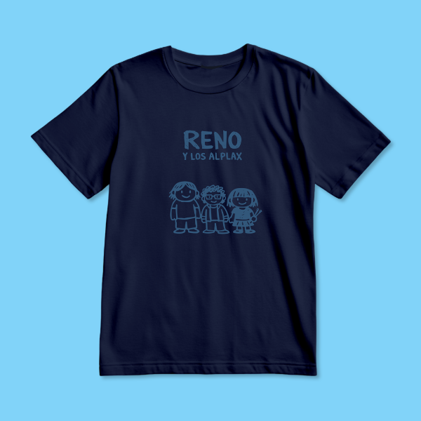 Producto - Reno - remera 'Reno y los alplax' (Azul)