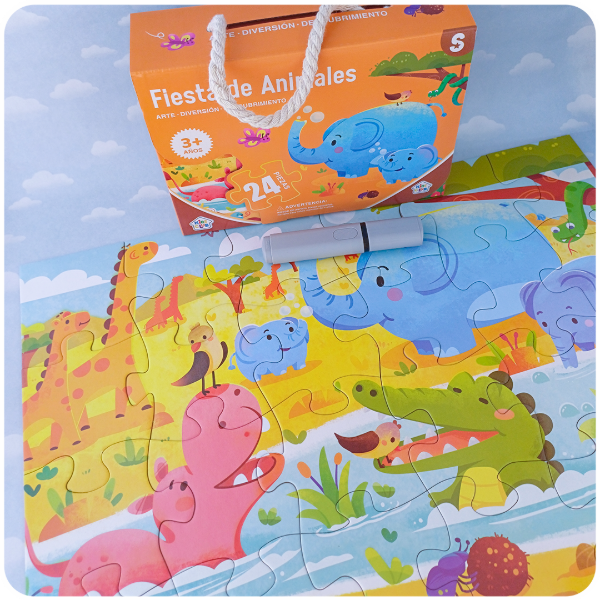 Producto - Rompecabezas Fiesta de Animales - 24 Piezas (Grandes)