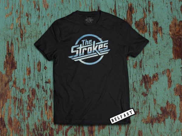 remera the strokes logo clasico