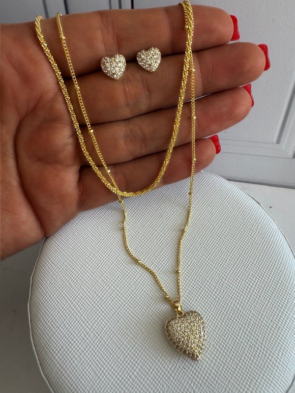 Producto - Set Plata Gold Cuore