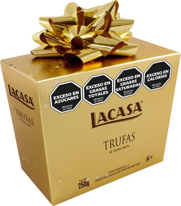Producto - TRUFAS al cacao puro LAZO DORADO x 35 unidades LACASA