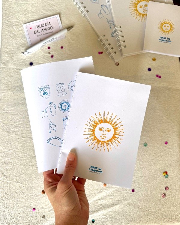 Producto - Postales Argentinas- libreta tapa blanda