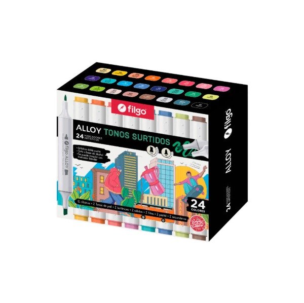 Producto - Marcadores artísticos Filgo Alloy Estuche x24