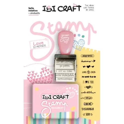 Producto - SET DE SELLO Y ALMOHADILLA IBICRAFT LOVE
