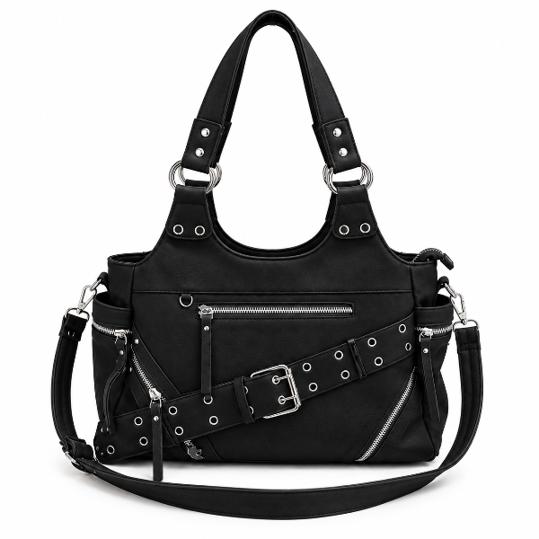 Producto - Cartera Florian cuero P.U Negra - 0