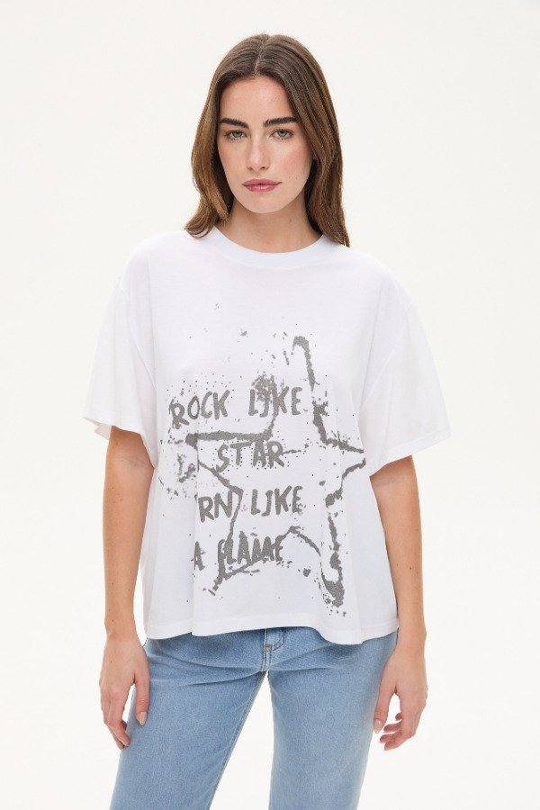 Producto - REMERA M/C ESTAMPA Y STRASS ROCK STAR