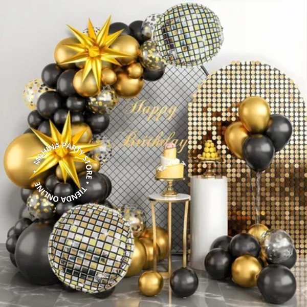 Producto - Sets globos dorados / negros
