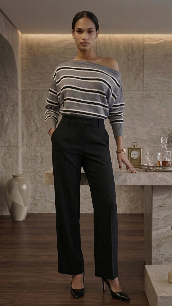 Producto - Sweater Manhattan Off-Shoulder Rayado - 5