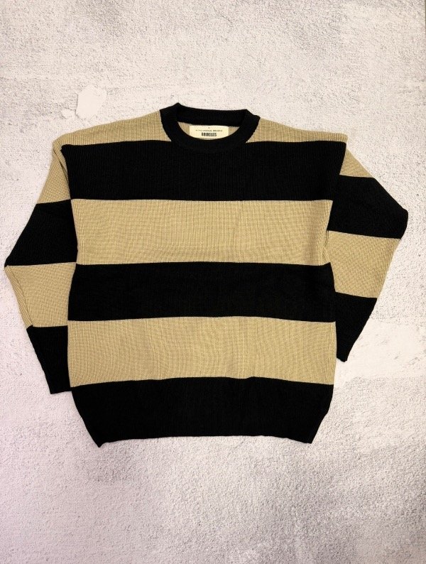 Producto - Sweater Rayado Punto Inglés Black