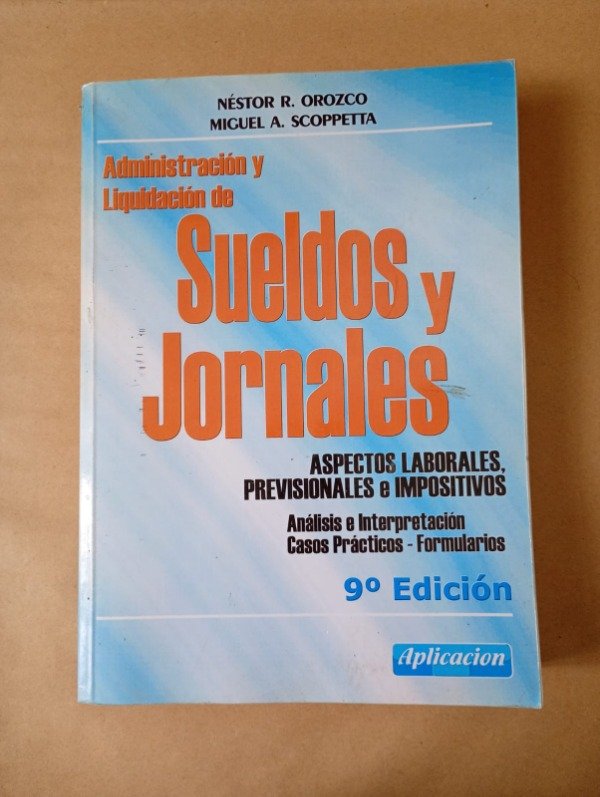 Producto - Sueldos y jornales - Orozco Scoppetta - Aplicación 2009