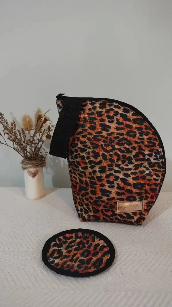 Producto - PORTA TAZA VIRAL ANIMAL PRINT MARRON
