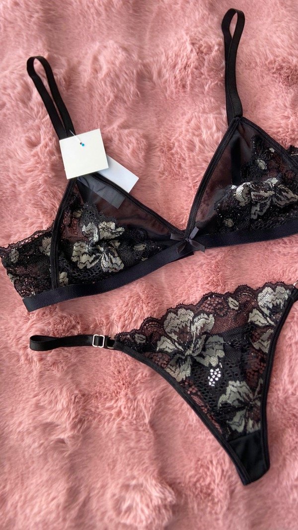 Producto - CONJUNTO NEGRO Y PLATA - TALLE 95