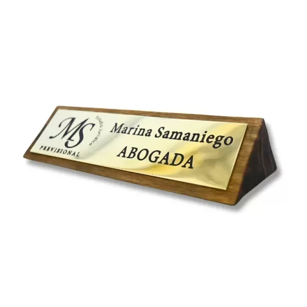 Producto - Placa para escritorio. Nombre personalizado.