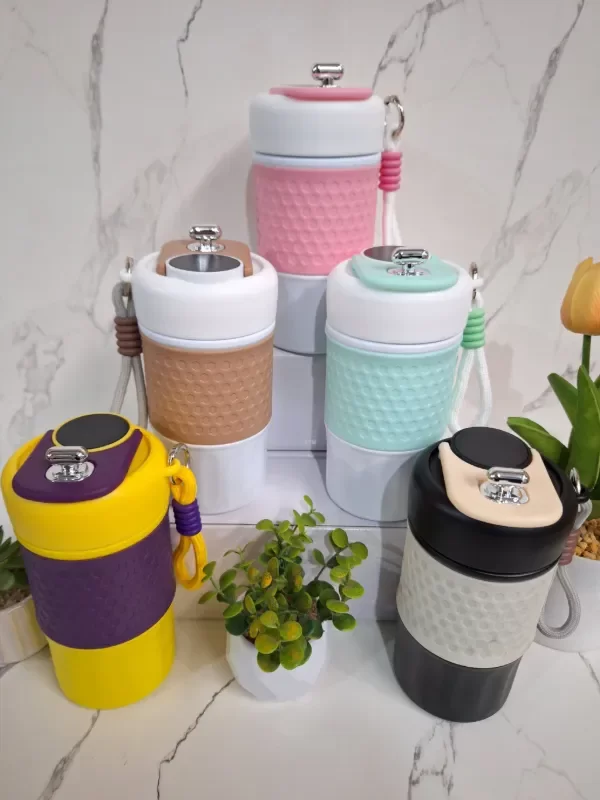 Producto - Vaso Termico Digital Bicolor C/Llavero. 450Ml