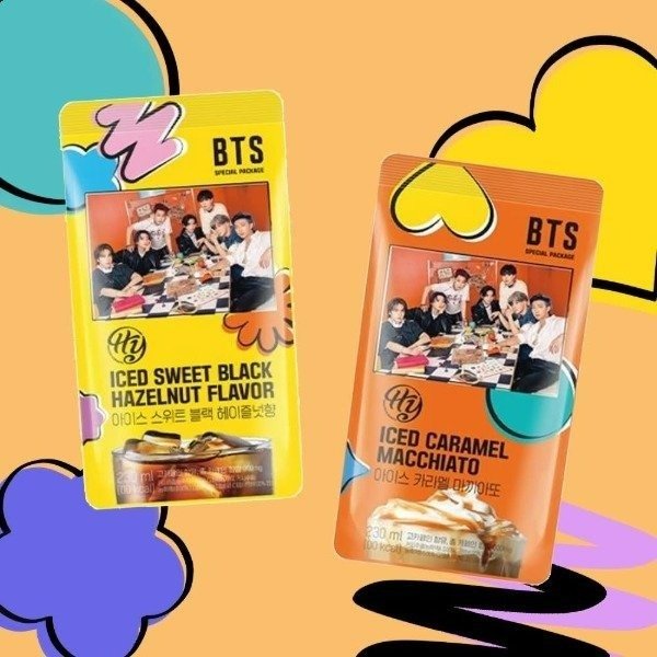 Producto - Café Frio Sabor Caramel Machiatto o Avellanas Edición Especial de BTS 230 ML