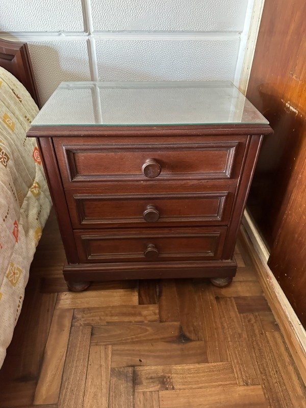 Producto - PAR MESAS DE LUZ CEDRO MACIZO 54x35x57. PRECIO POR AMBAS #11746