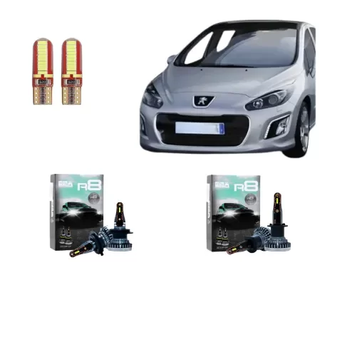 Producto - Kit Cree Led R8 Luz Baja Y Alta Peugeot 308
