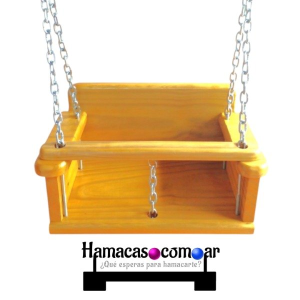 Producto - Hamaca silla para bebés y chiquitos madera cadenas ganchos ENVÍO GRATIS