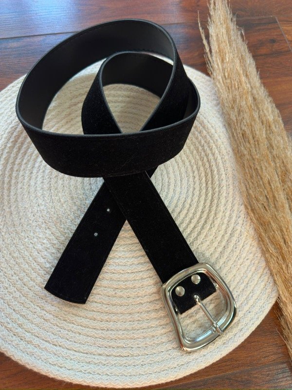 Producto - Cinto negro gamuzado