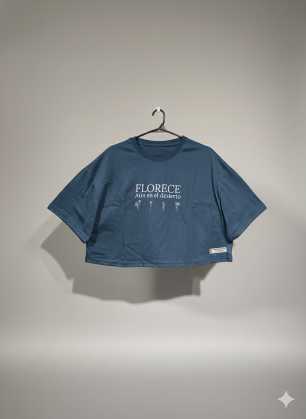 Producto - Crop top oversize - FLORECE, aún en el desierto