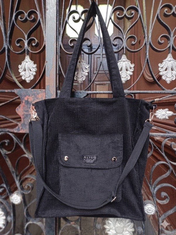 Producto - Bolso AlisQ de Corderoy negro - 0
