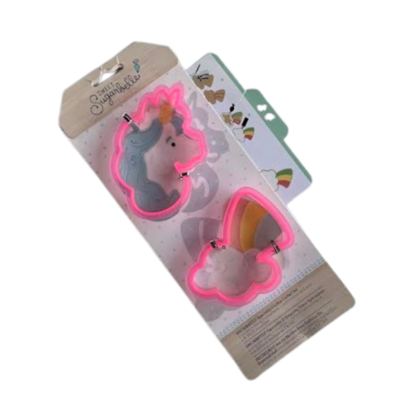 Producto - Cortante unicornio y nube + 4 stencil