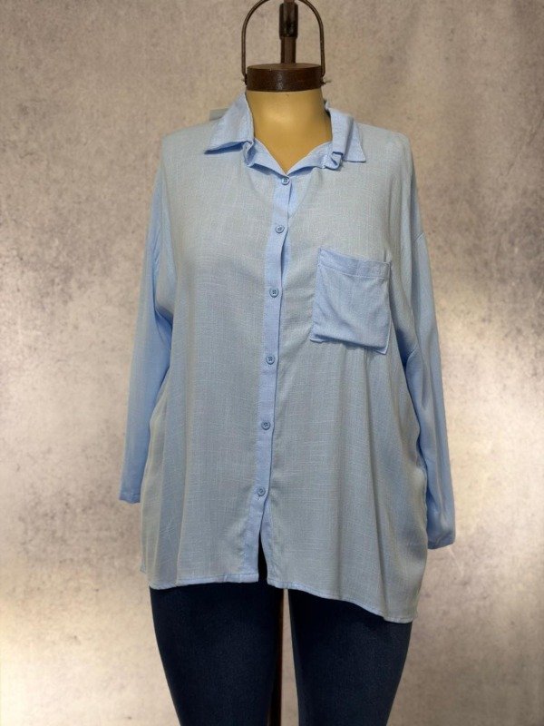 Producto - CAMISA ROW CELESTE LINO ELASTIZADO - 0