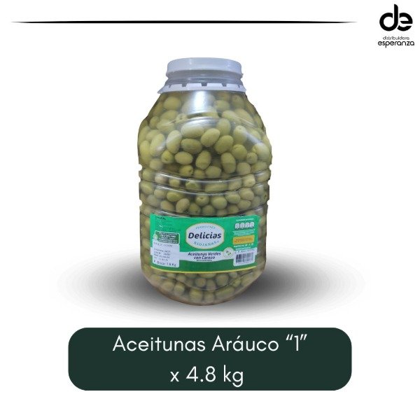 Producto - Aceituna verde arauco N1 x 4.8 kg Delicias Riojanas