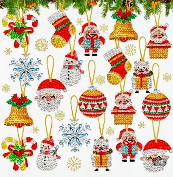 Producto - Diamond Painting Adornos para Arbolito de Navidad x 20