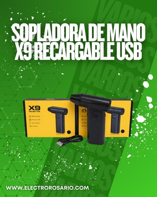 Producto - SOPLADORA DE MANO X9 RECARGABLE USB