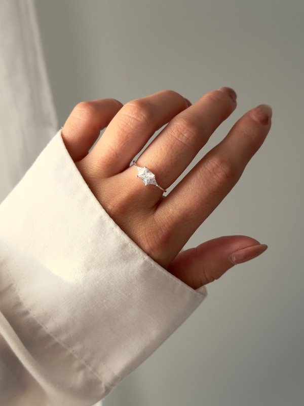 Producto - Anillo compromiso cubic cuadrado - 2