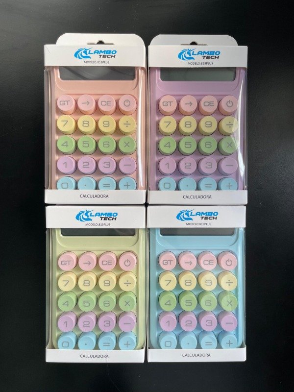 Producto - CALCULADORA DE BOTONES MECANICOS 819 LUZ COLORES P